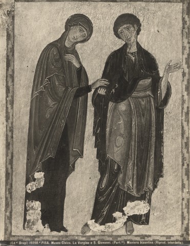 Brogi — Pisa. Museo Civico. La Vergine e S. Giovanni. (Part.re). Maniera bizantina — particolare